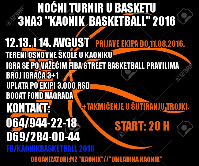 Read more about the article Ноћни турнир у баскету – Каоник 2016